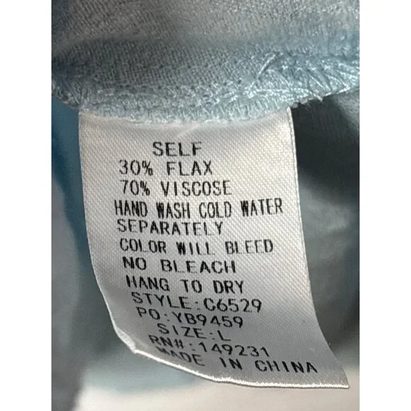 Kori Mini Shirt Dress Size L Shell Buttons 2 Pockets Elastic Waist Drawstring - Picture 4 of 4